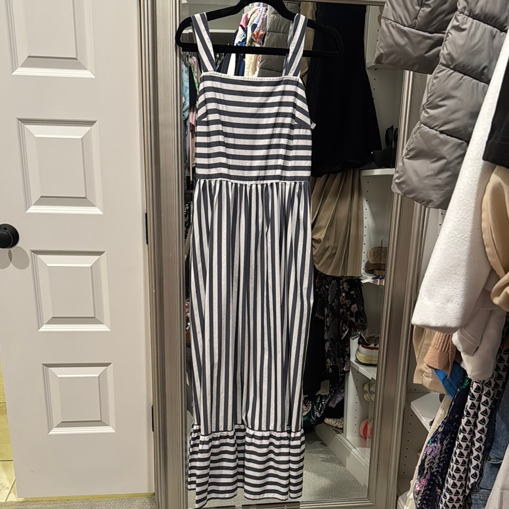 Striped Black and White Maxi Dress